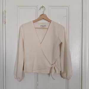 Madewell Texture & Thread Wrap Top